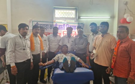 प्रथम पुण्यतिथि पर रक्तदान शिविर का आयोजन