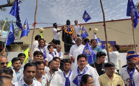 अंबेडकर जयंती पर निकाली वाहन रैली