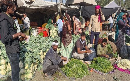 पुलिस द्वारा सब्जी विक्रेताओं व किसानों पर की बल पूर्वक कार्यवाही