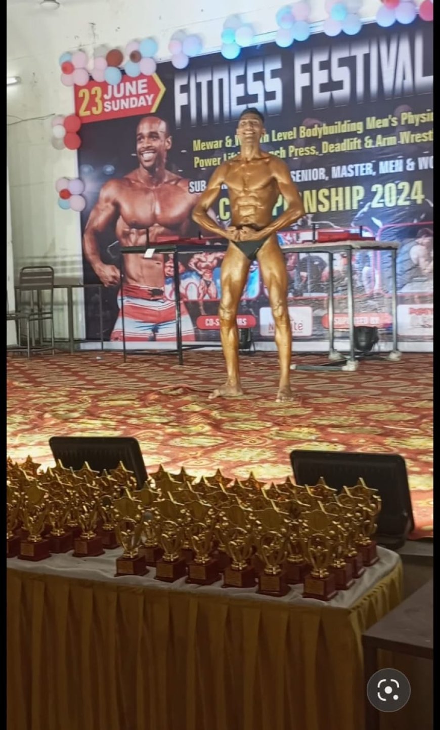 दीपेश विश्नोई बने बॉडीबिल्डिंग प्रतियोगिता में मिस्टर मेवाड