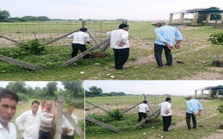 "एक पेड़ मां के नाम“ अभियान के तहत मोक्षधाम में  किया पौैधारोपण