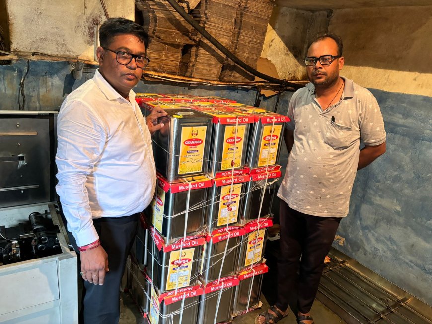 540 लीटर सरसों का तेल  सीज