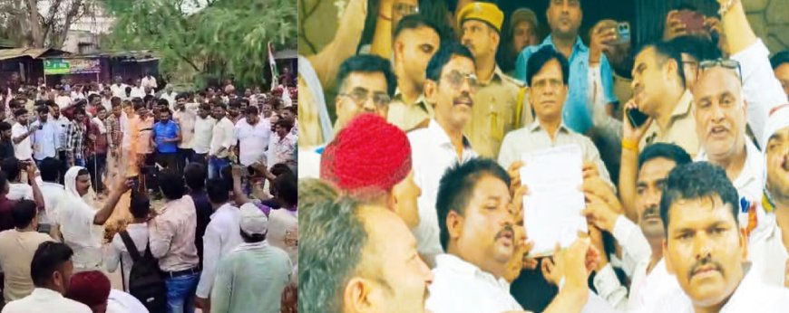 प्रधान सीता गुर्जर के निलंबन का विरोध