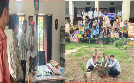 "भीख नही ,किताब दो अभियान "के  तहत राजकीय स्कूल में स्टेशनरी वितरित की