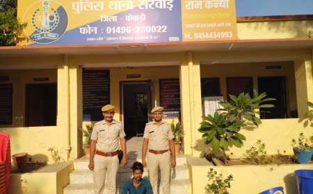 सोशल मीडिया पर एयरगन दिखाकर दहशत फैलाने के मामले में सरवाड पुलिस ने किया आरोपी युवक को गिरफ्तार
