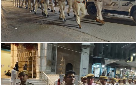 दीपावली के पर्व के मद्देनजर पुलिस ने किया शहर में फ्लैग मार्च