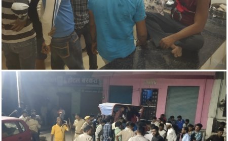 घास भेरू की सवारी के दौरान एक दूसरे पर जलते हुए पटाखे फेखने से युवक हुए घायल