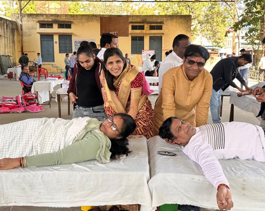 लोसर की पुण्य समृद्धि में आयोजित रक्तदान शिविर