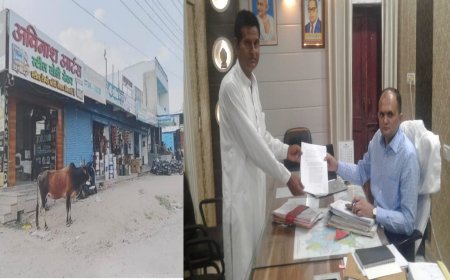 3 साल में आठवीं बार दिया ज्ञापन ,अतिक्रमित व्यावसायिक भवन ध्वस्त करने की मांग