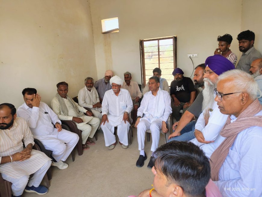 पूर्व केन्द्रीय मंत्री निहालचंद ने किया  सरहदी गांवों का दौरा
