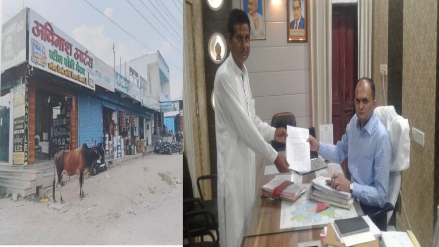 3 साल में आठवीं बार दिया ज्ञापन ,अतिक्रमित व्यावसायिक भवन ध्वस्त करने की मांग