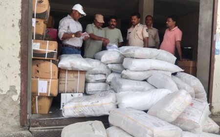 12 क्विंटल सिंगल यूज प्लास्टिक कैरी बैग जब्त