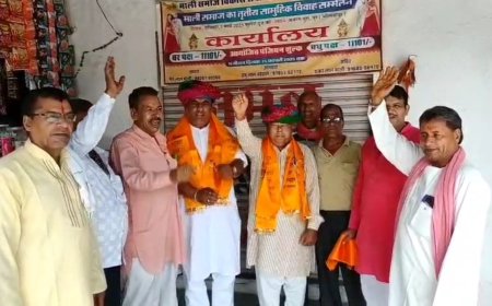 मोतीबाबा सांखला और भाटी का किया  भव्य स्वागत सम्मान