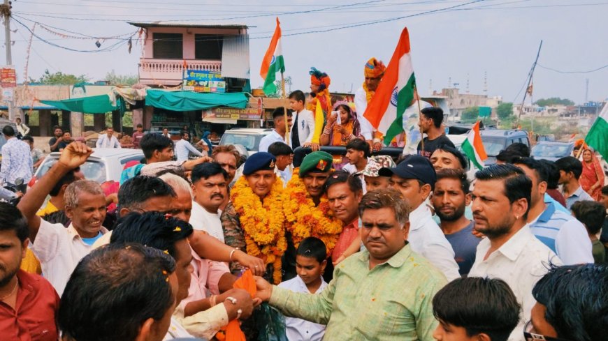 माली समाज ने अग्नि वीरों का किया स्वागत सम्मान