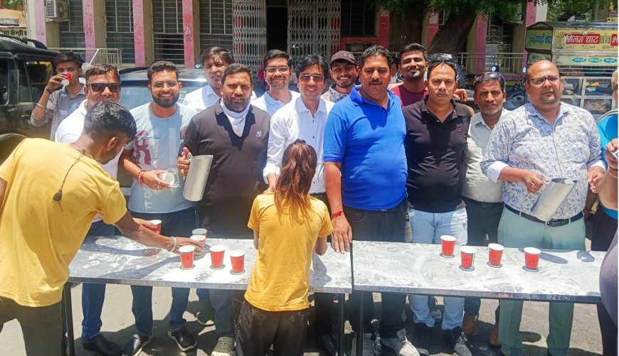 श्री महावीर युवक मंडल सेवा संस्थान ने आमजन को पिलाई 1500 लीटर ऑर्गेनिक छाछ