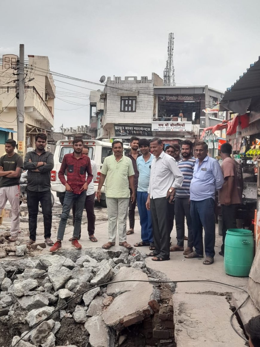 नगर परिषद सभापति व उपसभापति ने किया नाला निर्माण कार्य का निरीक्षण,