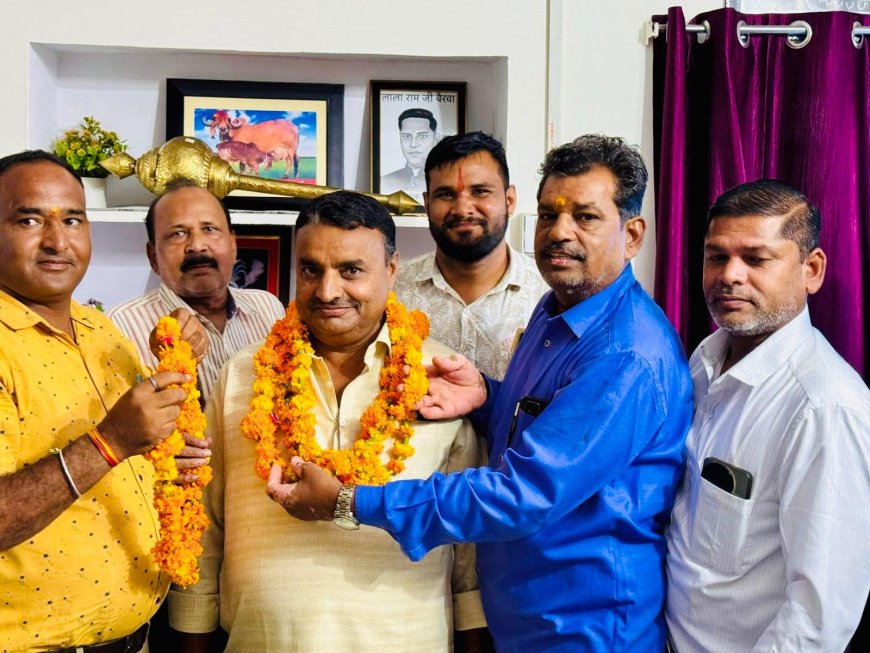 विधायक  ने बोहरा को जुडो एसोसियशन भीलवाड़ा जिलाध्यक्ष बनने पर किया स्वागत*