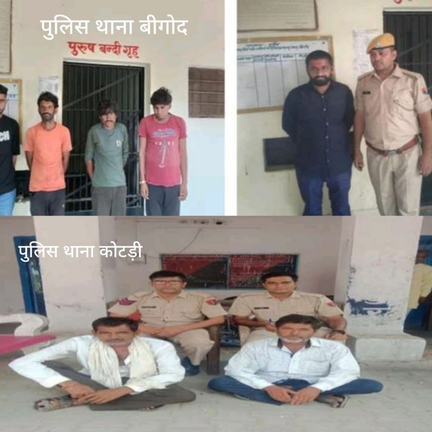 पुलिस ने कांग्रेस कंजर सहित पांच स्थाई वारण्टीयो को किया गिरफ्तार