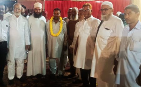 तंजीम मुस्लेमीन सेवा सोसायटी द्वारा किया इस्तकबाल