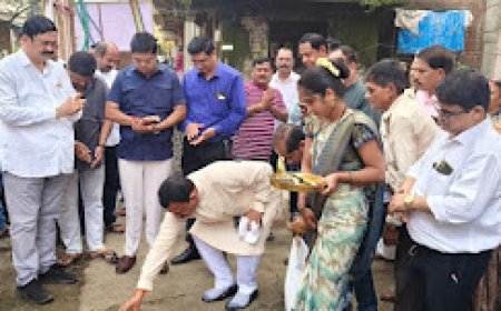 पंचशीलनगर में सौरऊर्जा पथदीप, सड़क एवं नाला निर्माण का भूमिपूजन