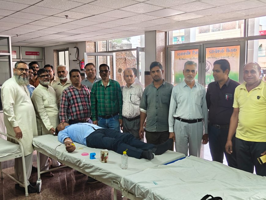 क़ाज़ी वेलफेयर सोसायटी का  *रक्तदान शिविर आयोजित*