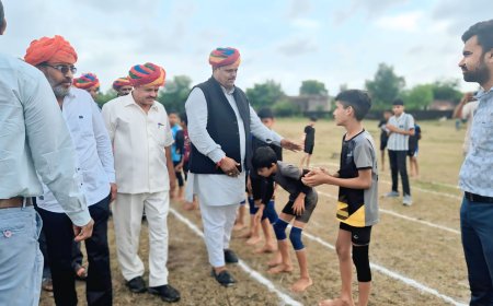 लसाड़िया में 69वीं ब्लॉक स्तरीय खेलकूद प्रतियोगिता का उद्घाटन