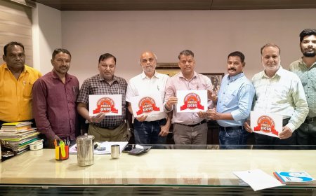 राजस्थान पत्रकार परिषद के स्टीकर का किया  विमोचन।