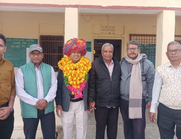 प्रधानाचार्य नवरत सेन ने चावंडिया में  किया कार्य ग्रहण