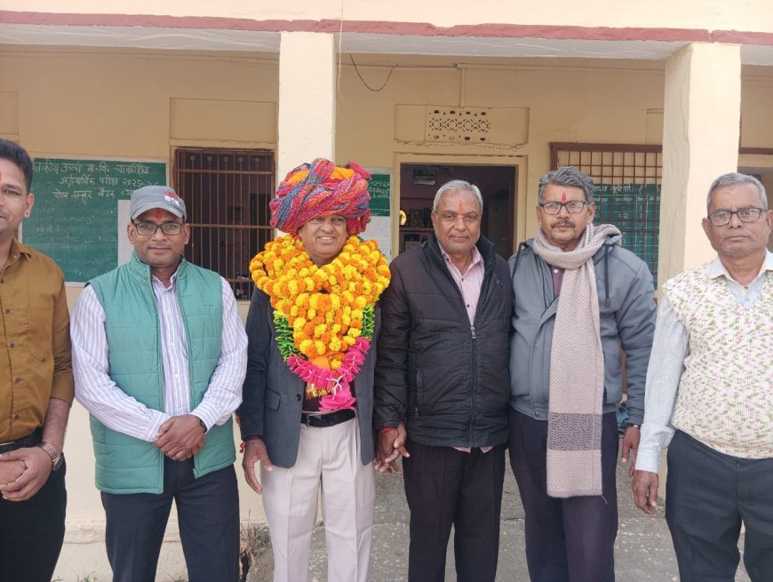 प्रधानाचार्य नवरत सेन ने चावंडिया में  किया कार्य ग्रहण