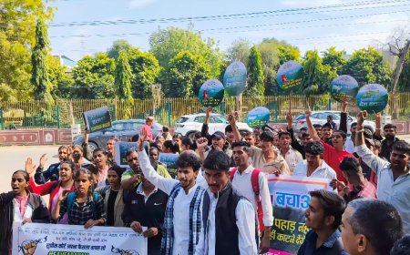 अरावली के लिए सड़कों पर उतरी  युवा शक्ति;