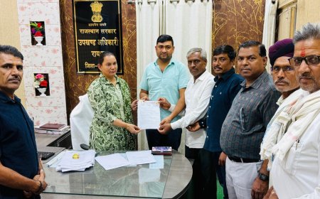 कुमावत समाज ने अधिकारों के लिए मुख्यमंत्री के नाम सौंपा ज्ञापन।