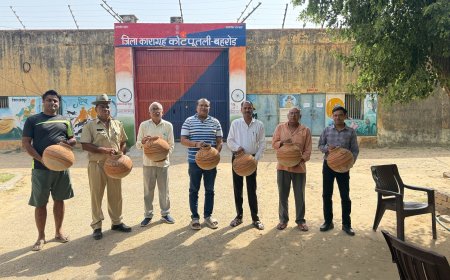 वंदे गंगा जल संरक्षण जन अभियान के तहत जिला कारागार में लगाए परिंडे और मटके