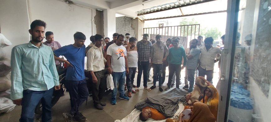 मजदूर दिवस पर फैक्ट्री में कारीगर की मौत, मुआवजे को लेकर हंगामा