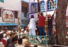 पुर में परचम कुशाई की रस्म अदा, ढोल-नगाड़ों के साथ हुआ आयोजन