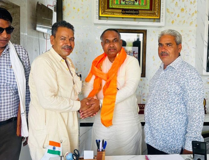 हरियाणा के समाजसेवी पालाराम सैनी का भीलवाड़ा में भव्य स्वागत