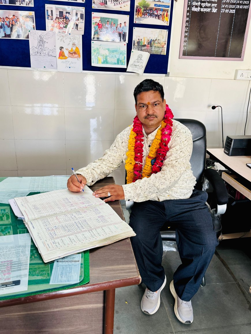 बंशीलाल माली ने अतिरिक्त प्रशासनिक अधिकारी पद पर किया कार्यभार ग्रहण