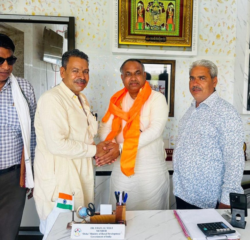 हरियाणा के समाजसेवी पालाराम सैनी का भीलवाड़ा में भव्य स्वागत